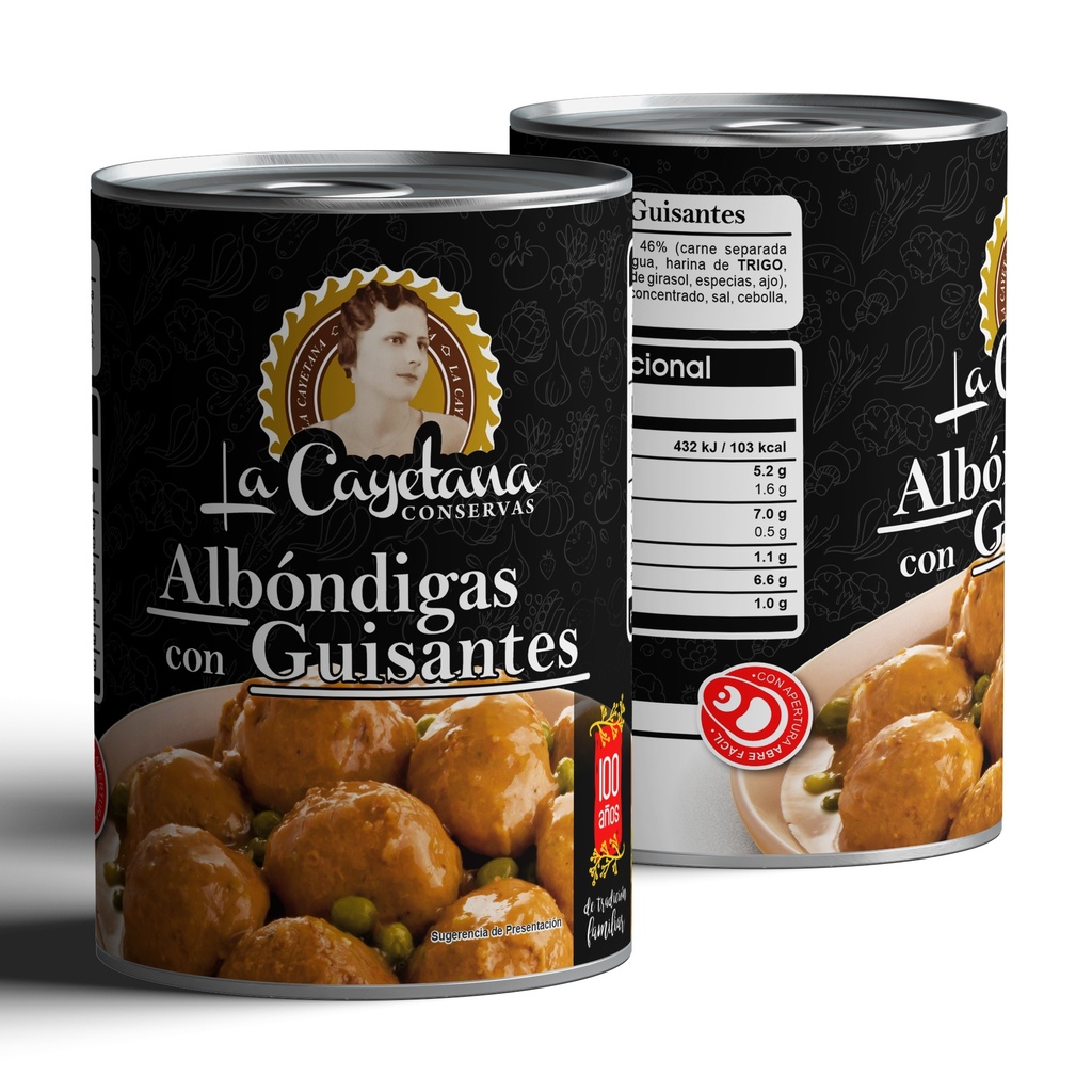 La Cayetana - Albóndigas de Cerdo con Guisantes